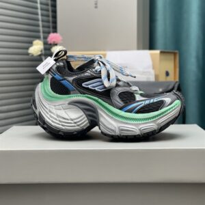 BALENCIAGA 10XL SNEAKER IN BLACK/GREY/BLUE/GREEN - B010