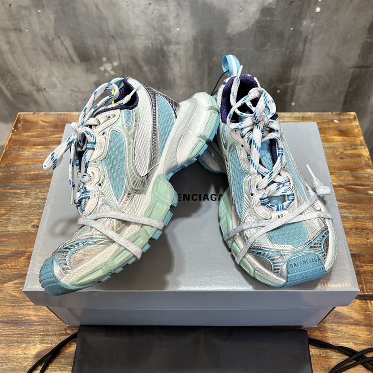 BALENCIAGA 3XL SNEAKER IN LIGHT BLUE/WHITE/PURPLE - B040