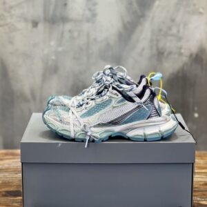 BALENCIAGA 3XL SNEAKER IN LIGHT BLUE/WHITE/PURPLE - B040