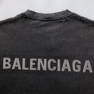 BALENCIAGA BACK T-SHIRT MEDIUM FIT IN BLACK - Y034