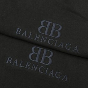 BALENCIAGA BB CLASSIC BALENCIAGA CROPPED T-SHIRT OVERSIZED IN BLACK - Y029