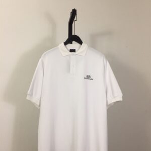 BALENCIAGA BB CLASSIC BALENCIAGA POLO SHIRT OVERSIZED IN WHITE - Y037