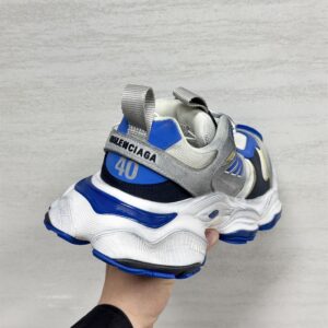 BALENCIAGA CARGO SNEAKER IN GREY/WHITE/BLUE - B002