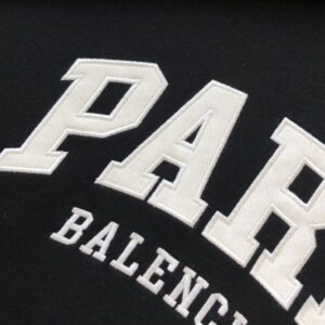 BALENCIAGA CITIES PARIS COTTON JERSEY HOODIE - BH045