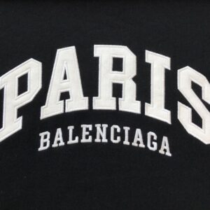 BALENCIAGA CITIES PARIS COTTON JERSEY HOODIE - BH045