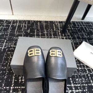 BALENCIAGA COSY BB LOGO MULES - E010