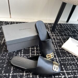 BALENCIAGA COSY BB LOGO MULES - E010