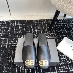 BALENCIAGA COSY BB LOGO MULES - E010