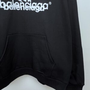 BALENCIAGA COTTON HOODIE IN BLACK - BH017