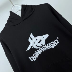 BALENCIAGA COTTON HOODIE IN BLACK - BH017