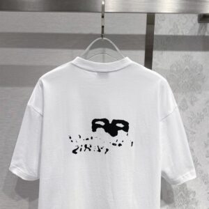 BALENCIAGA COTTON T-SHIRT WHITE BLACK - Y041