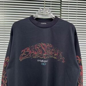 BALENCIAGA CREW NECK STREET STYLE LONG-SLEEVE SHIRT - BH037