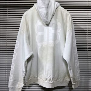 BALENCIAGA CRYPTO HOODIE MEDIUM FIT IN WHITE - BH039