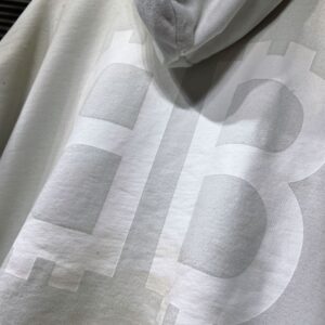 BALENCIAGA CRYPTO HOODIE MEDIUM FIT IN WHITE - BH039