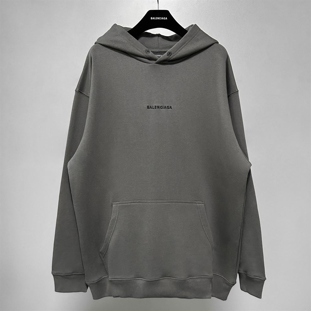 BALENCIAGA LOGO HOODIE IN GREY - BH043