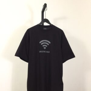 BALENCIAGA LOVE T-SHIRT MEDIUM FIT IN BLACK/GREY - Y014