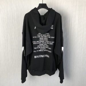 BALENCIAGA MUSIC ARCHIVE SERIES CONNECTED ZIP-UP HOODIE - BH005