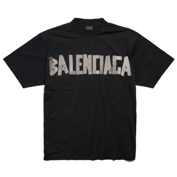 BALENCIAGA NEW TAPE TYPE T-SHIRT MEDIUM FIT IN BLACK - Y011