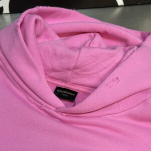 BALENCIAGA NOLOGO HOODIE MEDIUM FIT IN LIGHT PINK - BH008