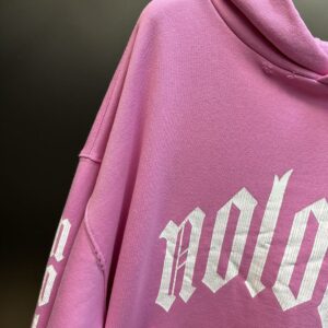 BALENCIAGA NOLOGO HOODIE MEDIUM FIT IN LIGHT PINK - BH008