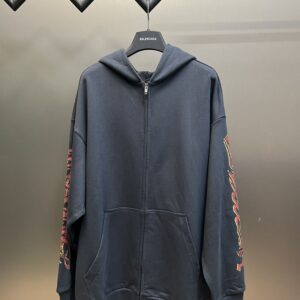 BALENCIAGA OFFSHORE ZIP-UP HOODIE MEDIUM FIT - BH038