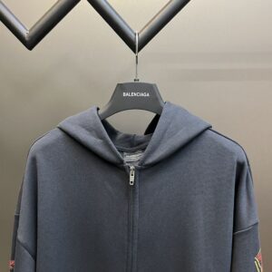 BALENCIAGA OFFSHORE ZIP-UP HOODIE MEDIUM FIT - BH038