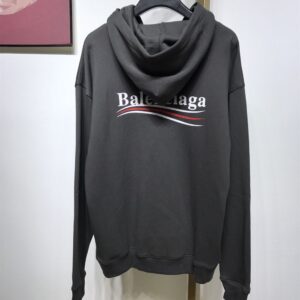 BALENCIAGA POLITICAL CAMPAIGN HOODIE FIT IN BLACK - BH047