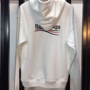 BALENCIAGA POLITICAL CAMPAIGN HOODIE FIT IN OFF WHITE - BH046