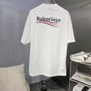 BALENCIAGA POLITICAL CAMPAIGN T-SHIRT LARGE FIT IN WHITE - Y048