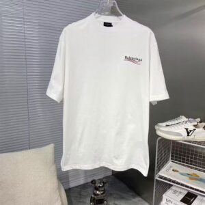 BALENCIAGA POLITICAL CAMPAIGN T-SHIRT LARGE FIT IN WHITE - Y048