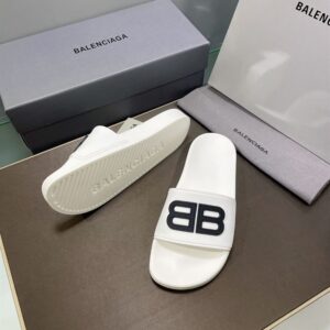 BALENCIAGA POOL SLIDES 3D BB GLOW LOGO - E038