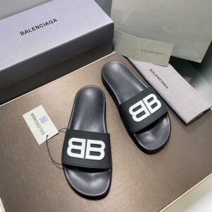 BALENCIAGA POOL SLIDES 3D BB GLOW LOGO - E039