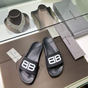 BALENCIAGA POOL SLIDES 3D BB GLOW LOGO - E039