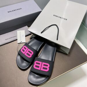 BALENCIAGA POOL SLIDES 3D BB GLOW LOGO - E040