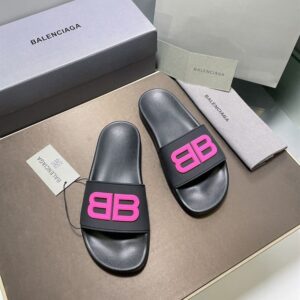 BALENCIAGA POOL SLIDES 3D BB GLOW LOGO - E040