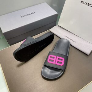 BALENCIAGA POOL SLIDES 3D BB GLOW LOGO - E040