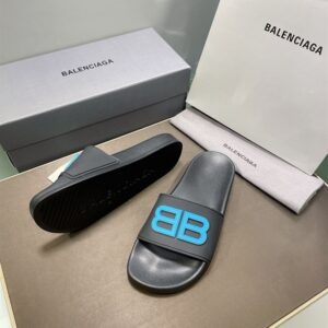 BALENCIAGA POOL SLIDES 3D BB GLOW LOGO - E041