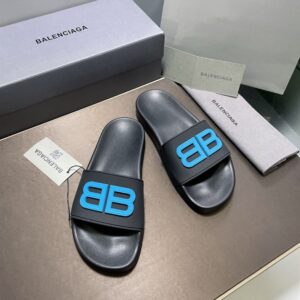 BALENCIAGA POOL SLIDES 3D BB GLOW LOGO - E041