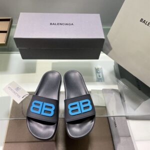 BALENCIAGA POOL SLIDES 3D BB GLOW LOGO - E041