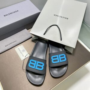 BALENCIAGA POOL SLIDES 3D BB GLOW LOGO - E041