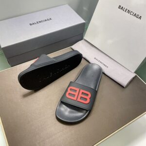 BALENCIAGA POOL SLIDES 3D BB GLOW LOGO - E042