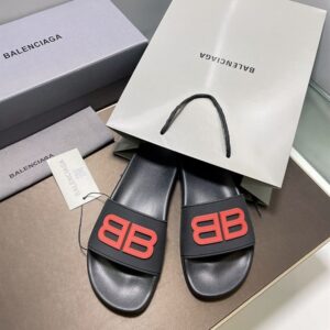 BALENCIAGA POOL SLIDES 3D BB GLOW LOGO - E042