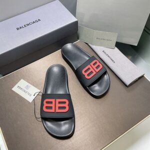 BALENCIAGA POOL SLIDES 3D BB GLOW LOGO - E042