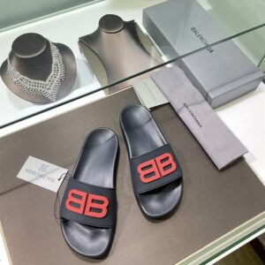 BALENCIAGA POOL SLIDES 3D BB GLOW LOGO - E042