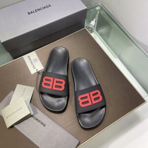 BALENCIAGA POOL SLIDES 3D BB GLOW LOGO - E042