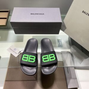 BALENCIAGA POOL SLIDES 3D BB GLOW LOGO - E043