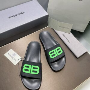 BALENCIAGA POOL SLIDES 3D BB GLOW LOGO - E043