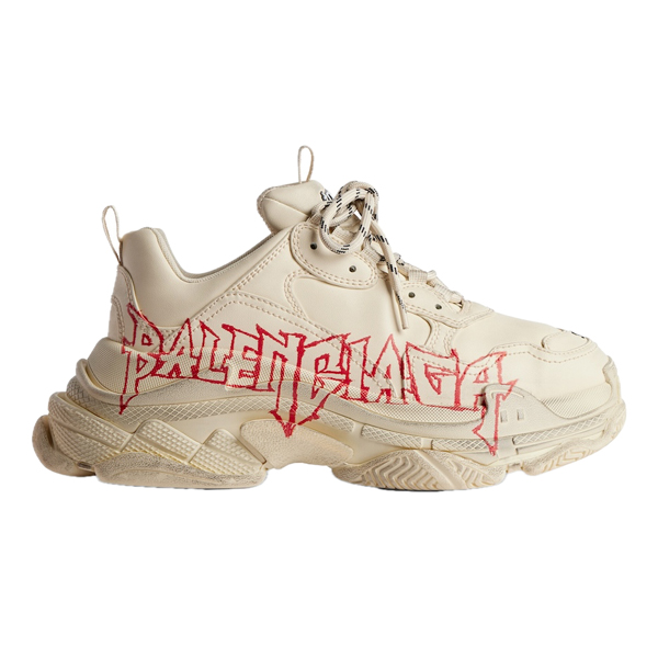 BALENCIAGA TRIPLE S SNEAKER DIY METAL IN WHITE/RED/BLACK - B026