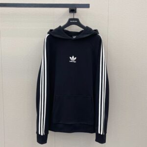 BALENCIAGA X ADIDAS LARGE FIT HOODIE BLACK - BH040