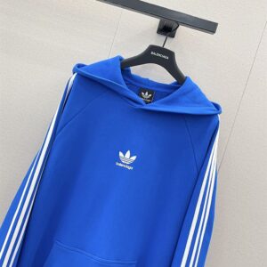 BALENCIAGA X ADIDAS LARGE FIT HOODIE BLUE - BH018